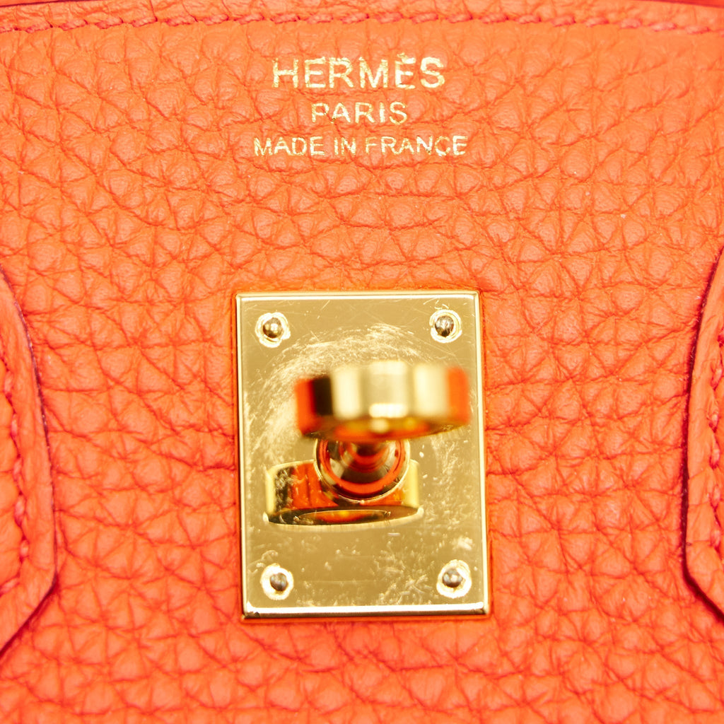 HERMES BIRKIN TOGO 25 ORANG POPPY