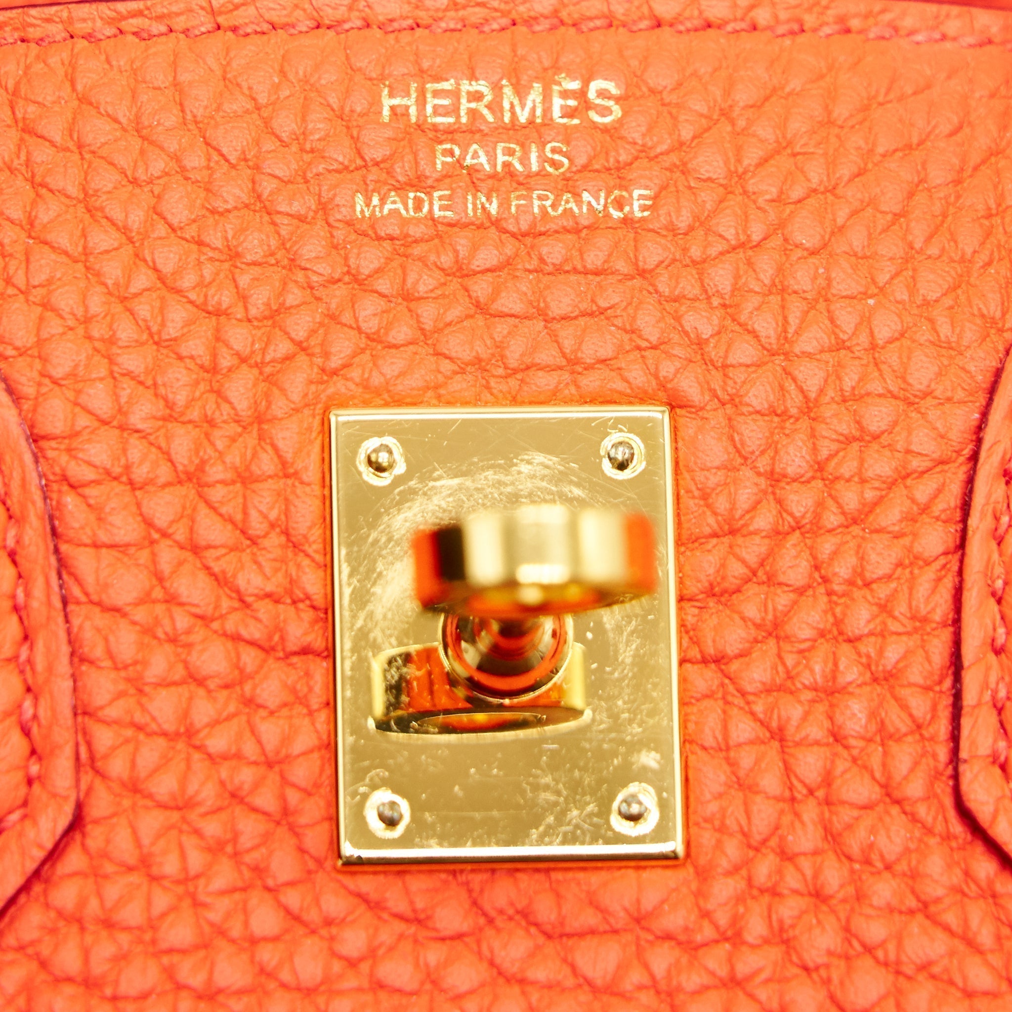 HERMES BIRKIN TOGO 25 ORANG POPPY