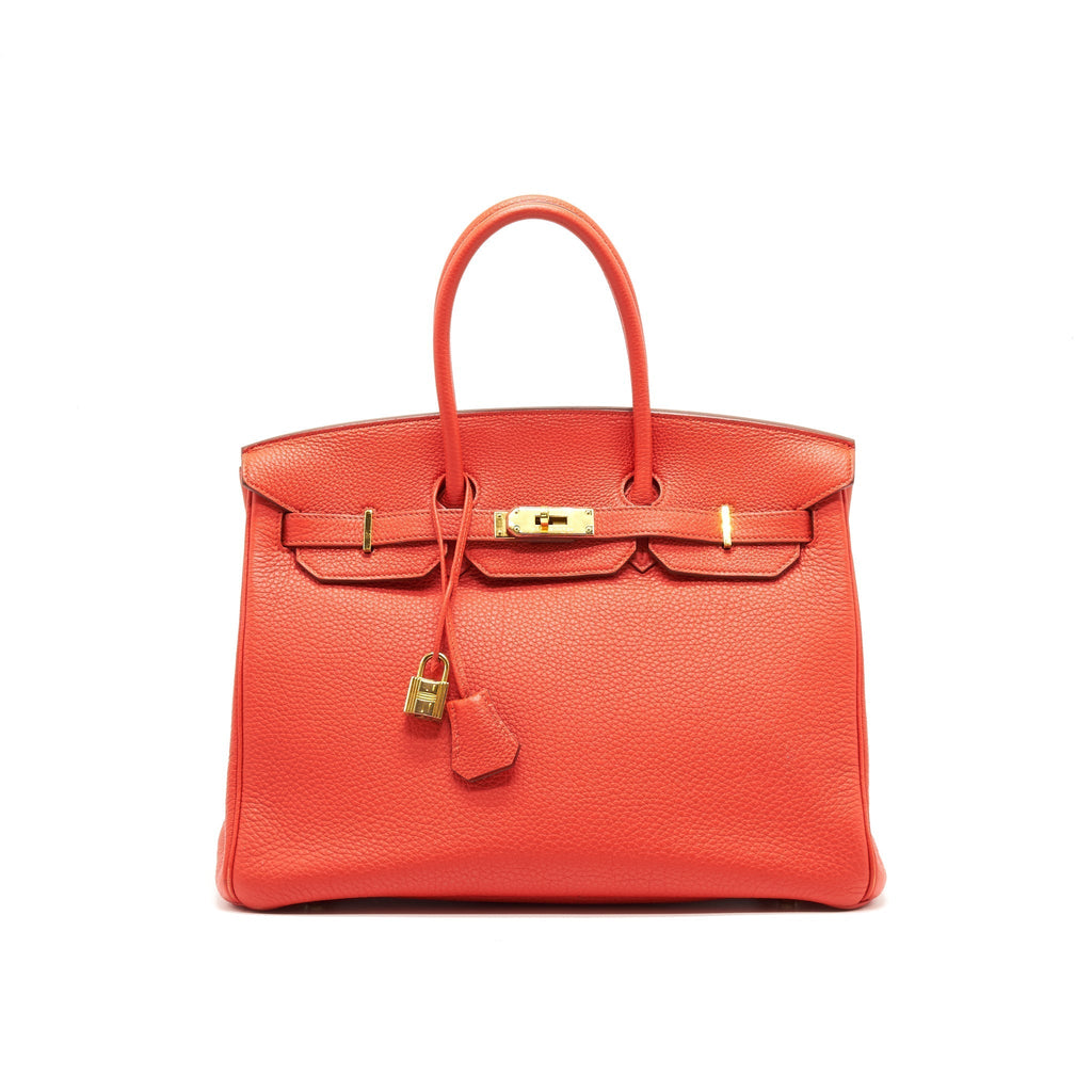 HERMES BIRKIN 35 9T CAPUCINE GHW TOGO LEATHER