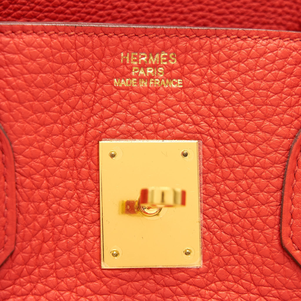 HERMES BIRKIN 35 9T CAPUCINE GHW TOGO LEATHER