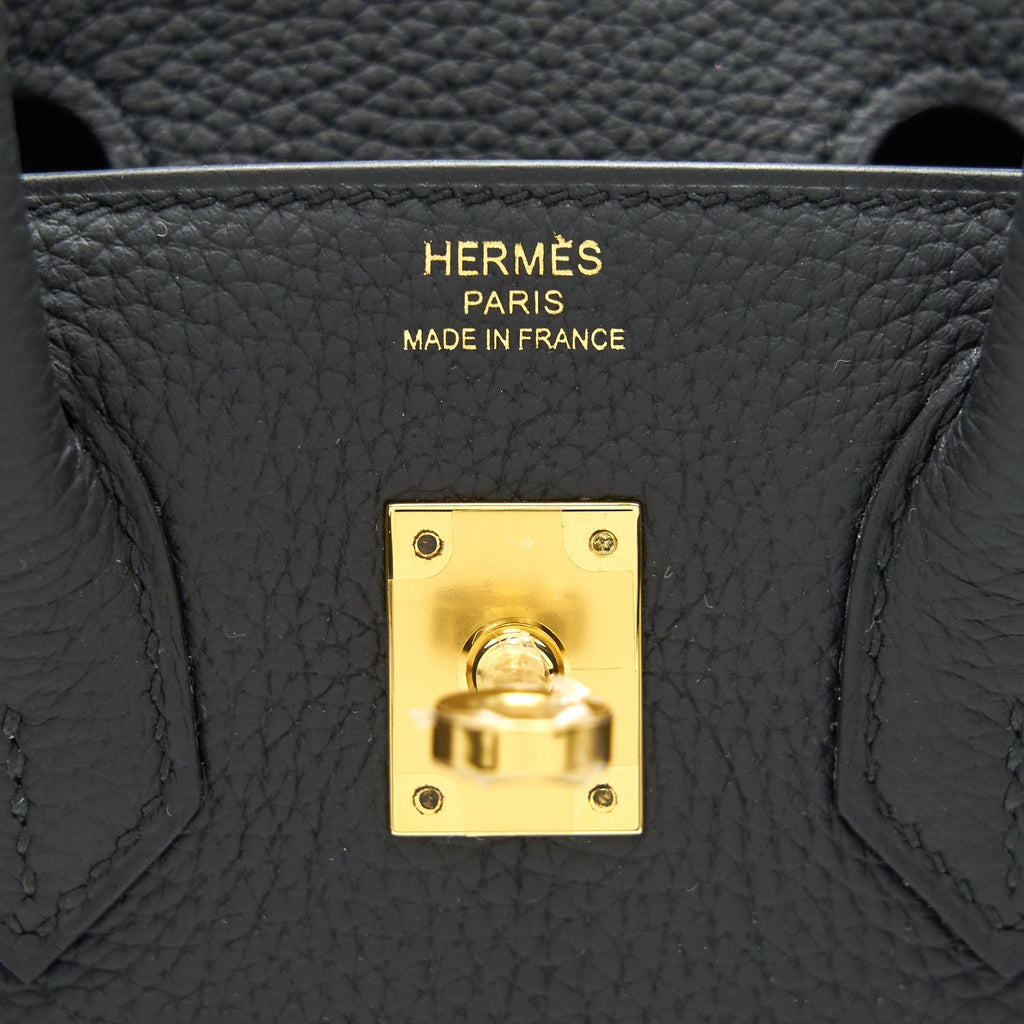 HERMES BIRKIN25 BLACK GHW