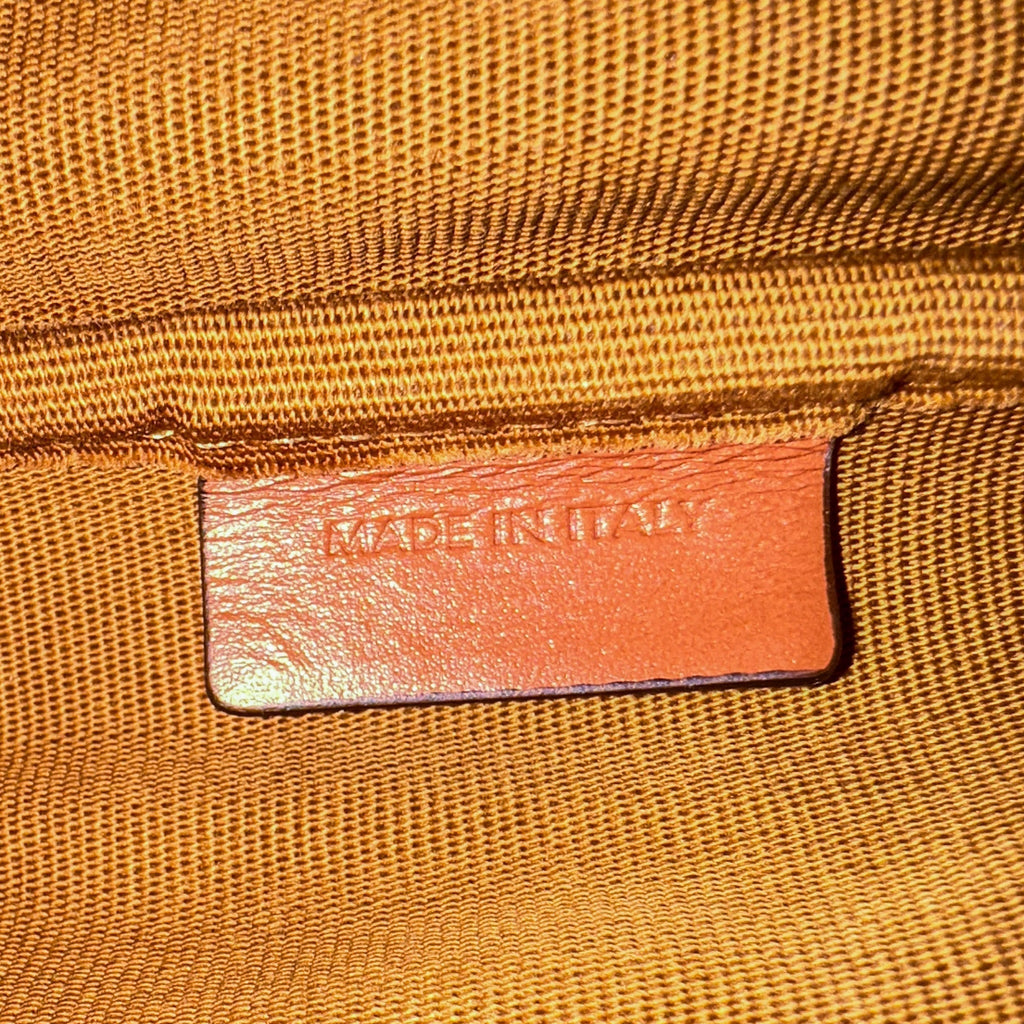MINI BACKPACK FOLCO TRIOMPHE CANVAS CALFSKIN TAN GHW