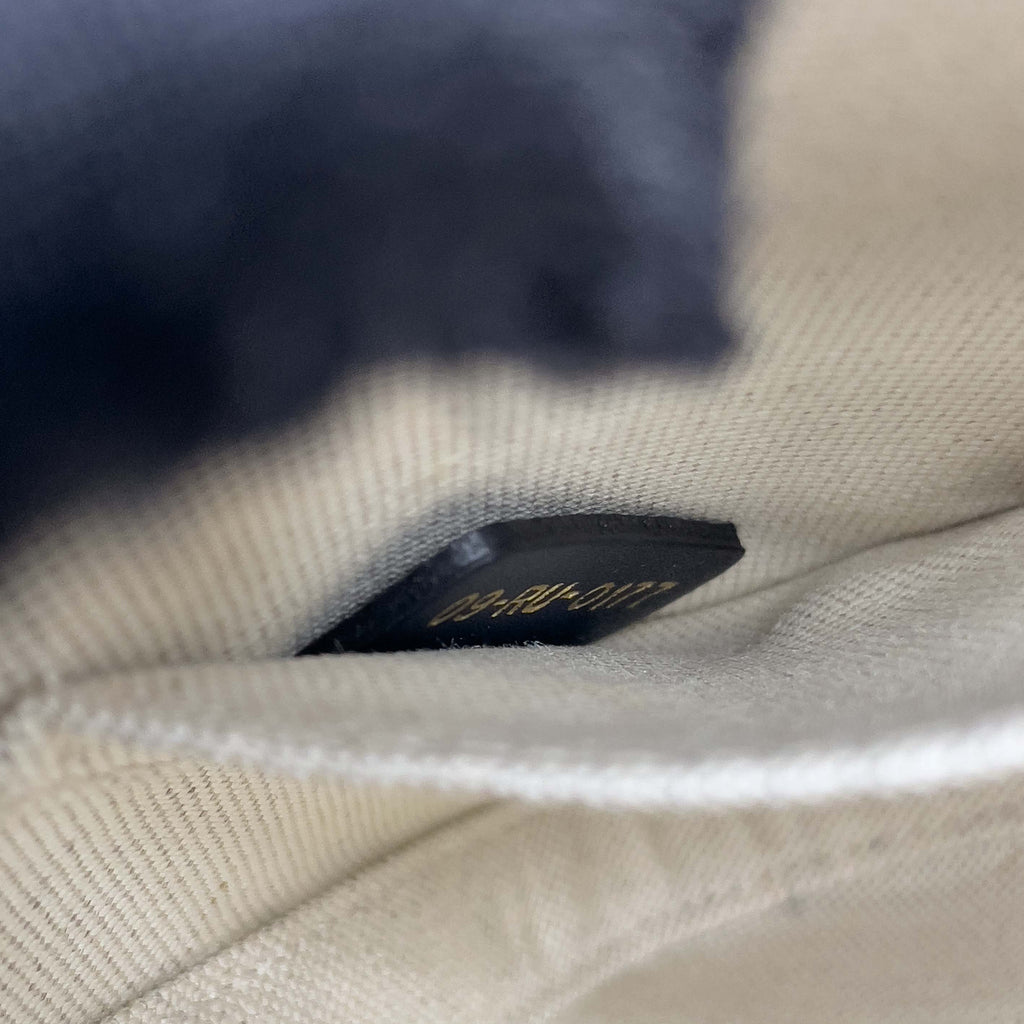ADDICT VERTICAL MESSENGER BAG OBLIQUE CANVAS BLUE GHW