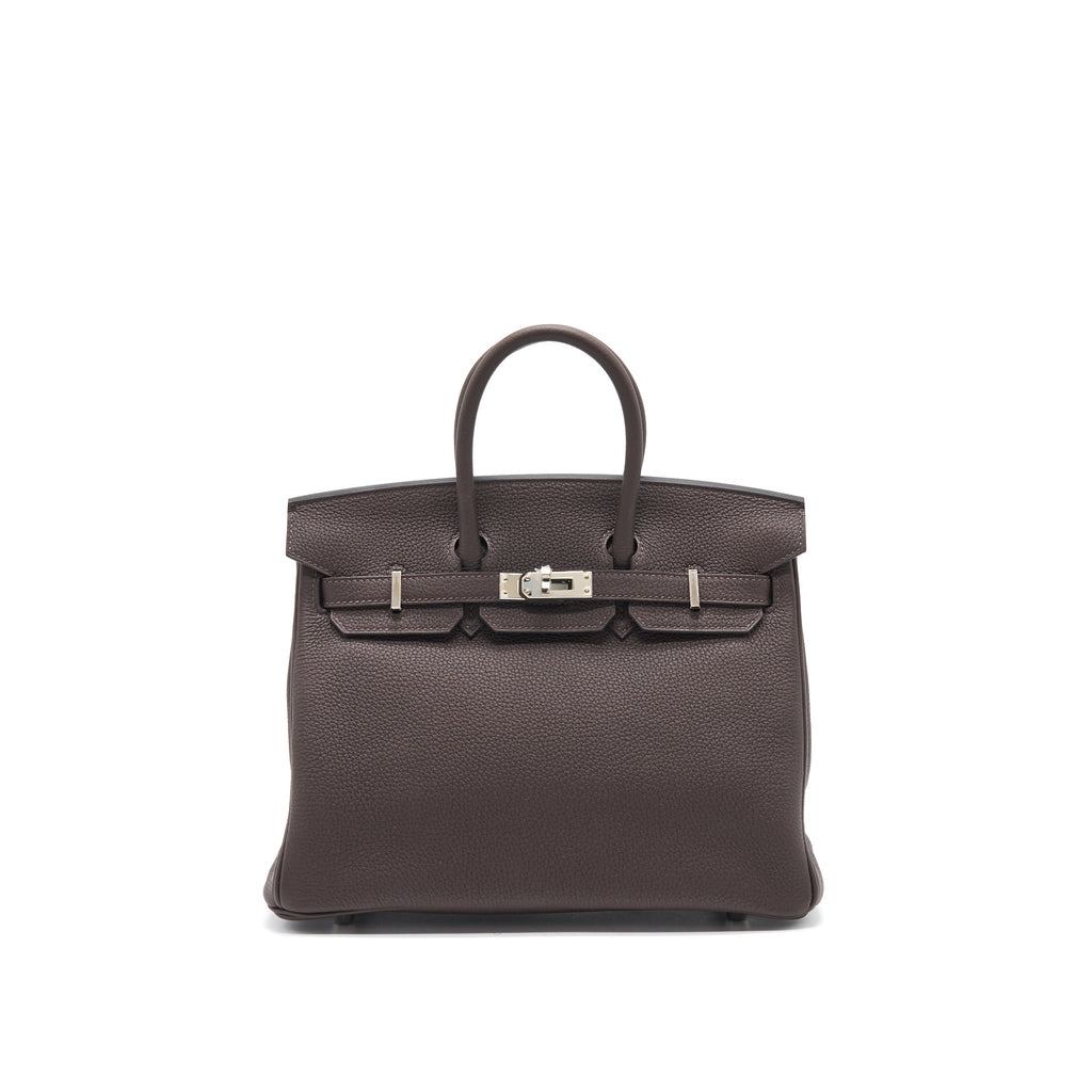 HERMES BIRKIN 25 EBENE/GOLD TOGO SHW