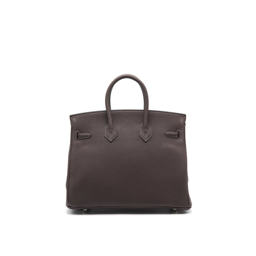 HERMES BIRKIN 25 EBENE/GOLD TOGO SHW