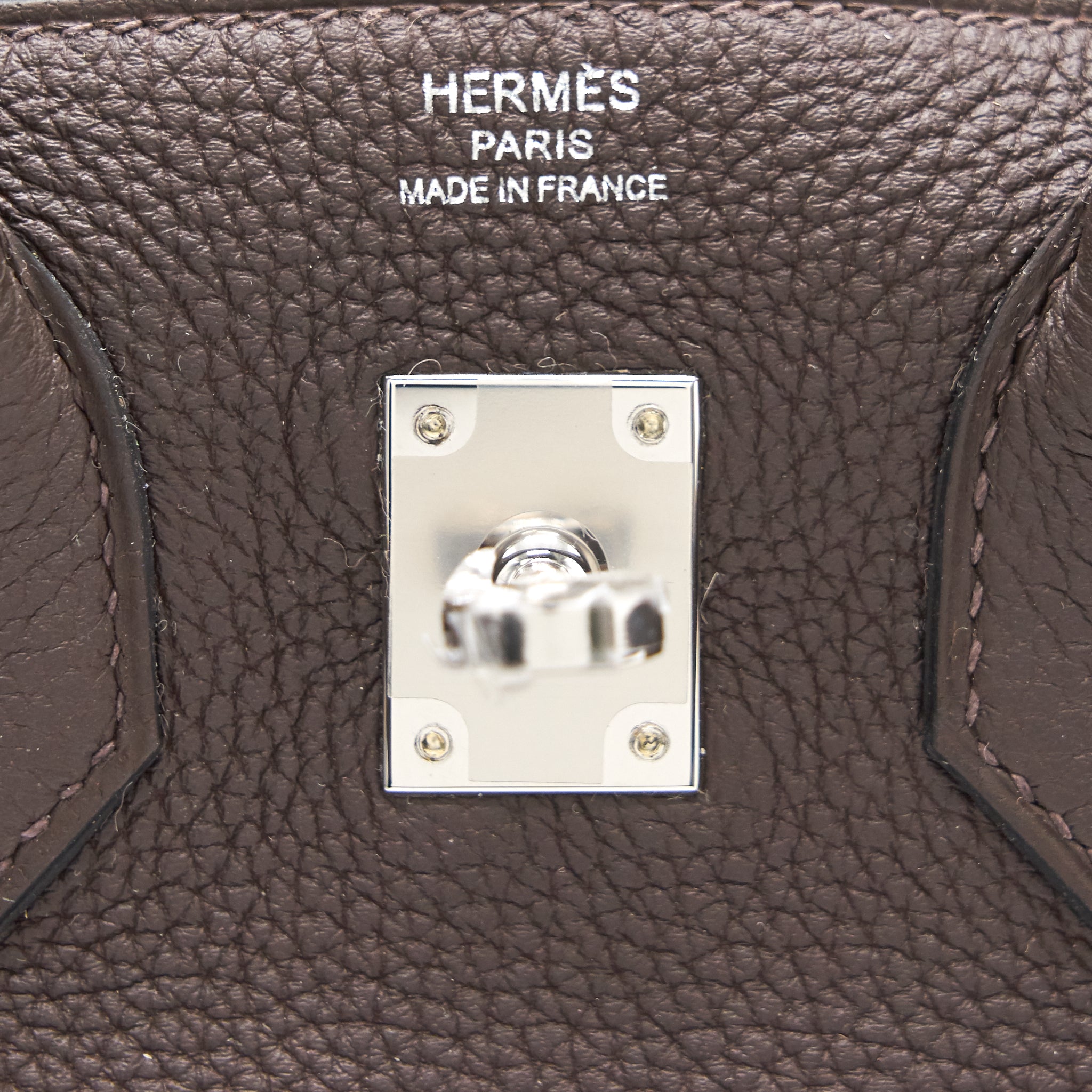 HERMES BIRKIN 25 EBENE/GOLD TOGO SHW