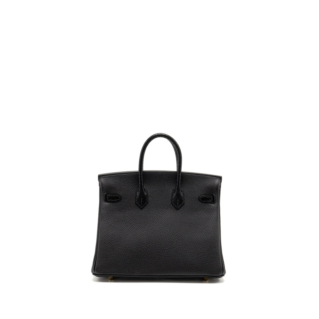 HERMES BIRKIN 25 TOUCH TOGO/LIZARD BLACK GHW