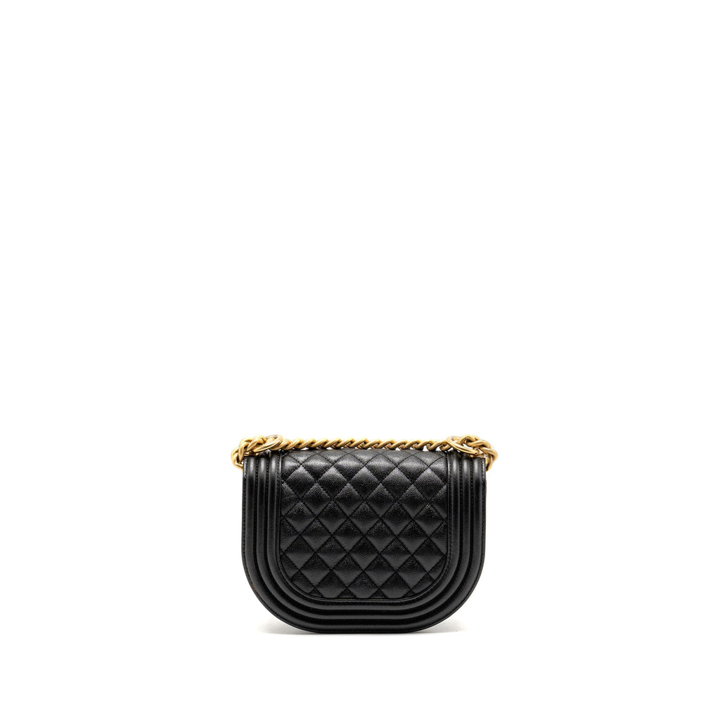 22A ROUND BOY MESSENGER BAG CAVIAR BLACK GHW (MICROCHIP)