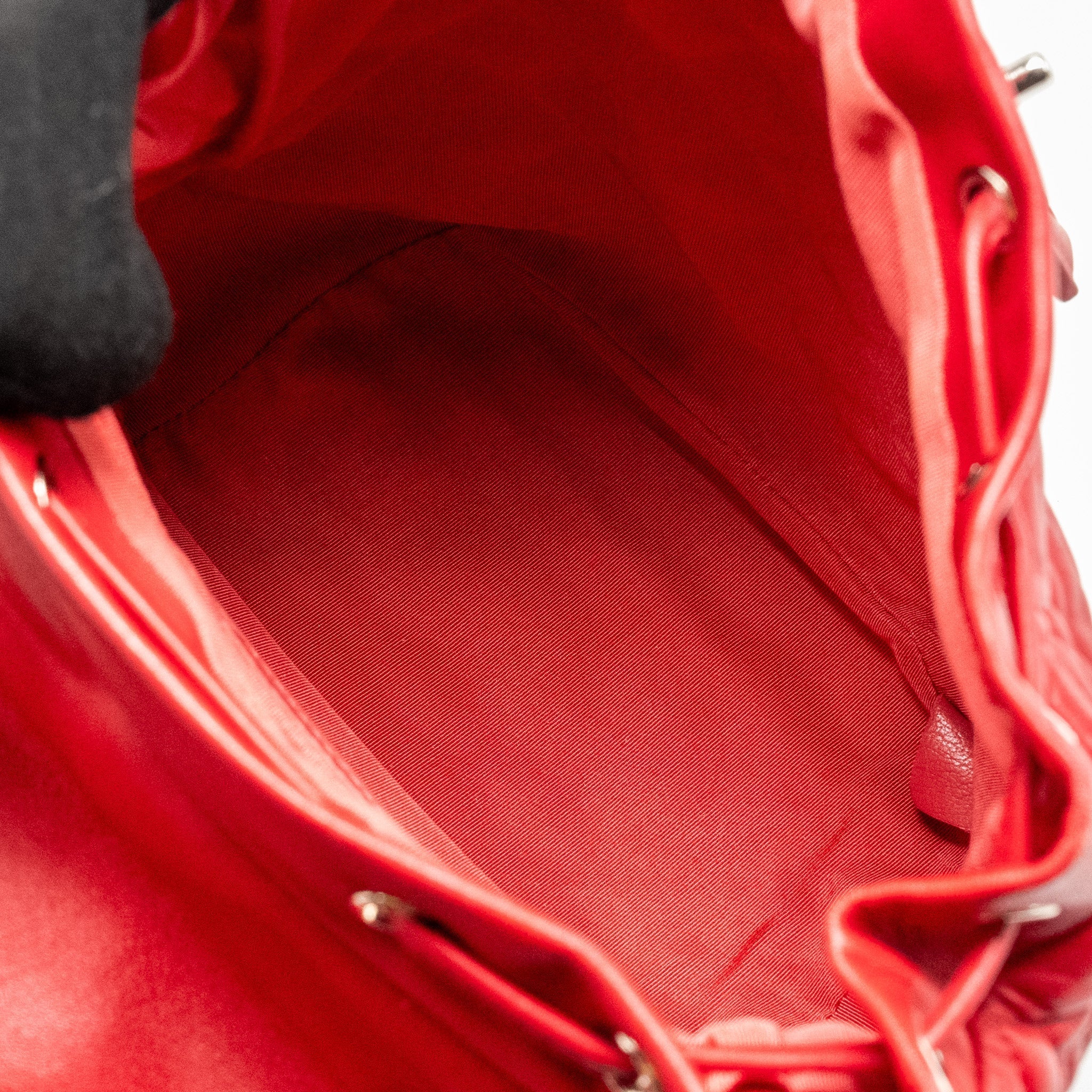 SMALL URBAN SPIRIT QUILTED BACKPACK LAMBSKIN RED LGHW