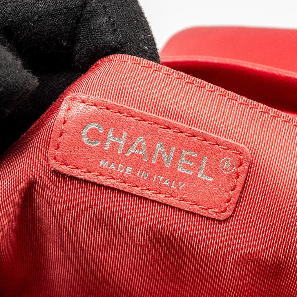 SMALL URBAN SPIRIT QUILTED BACKPACK LAMBSKIN RED LGHW