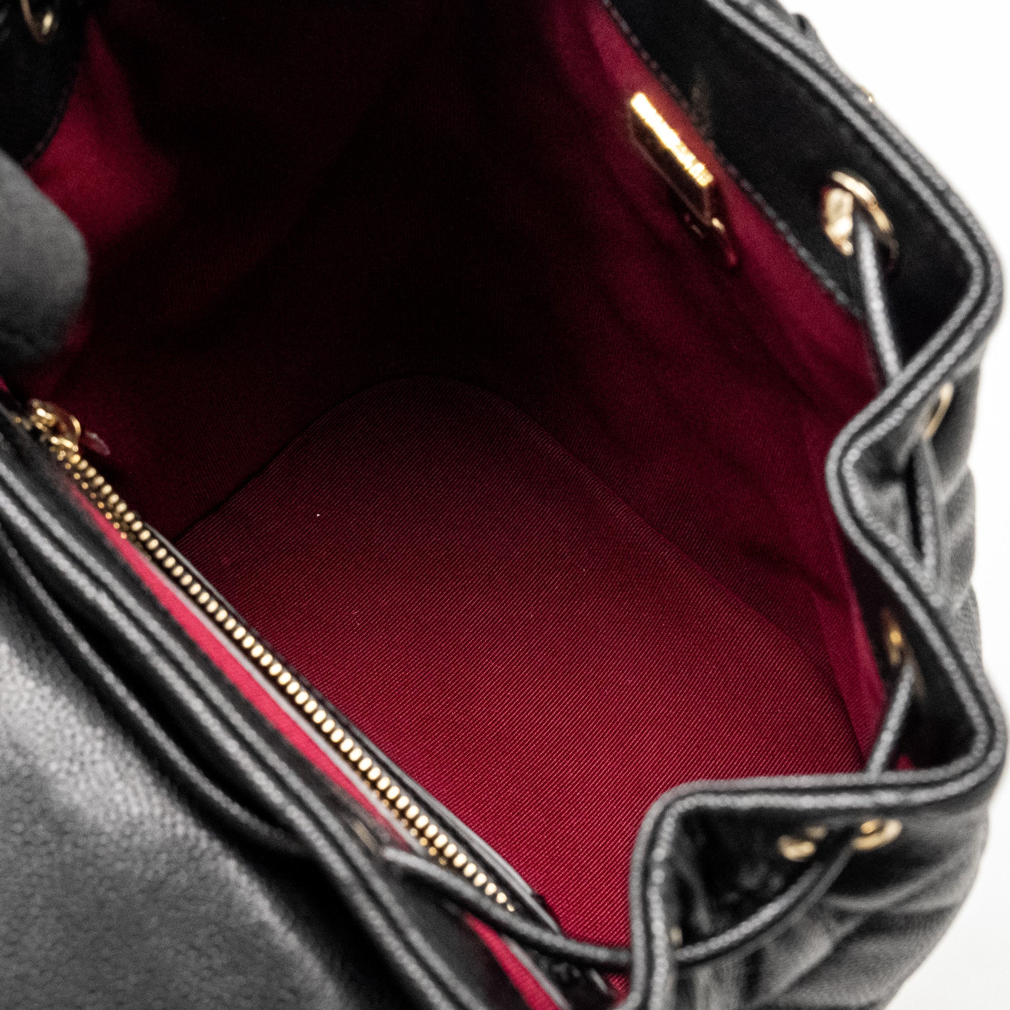 23S QUILTED MINI BACKPACK CAVIAR BLACK LGHW (MICROCHIP)