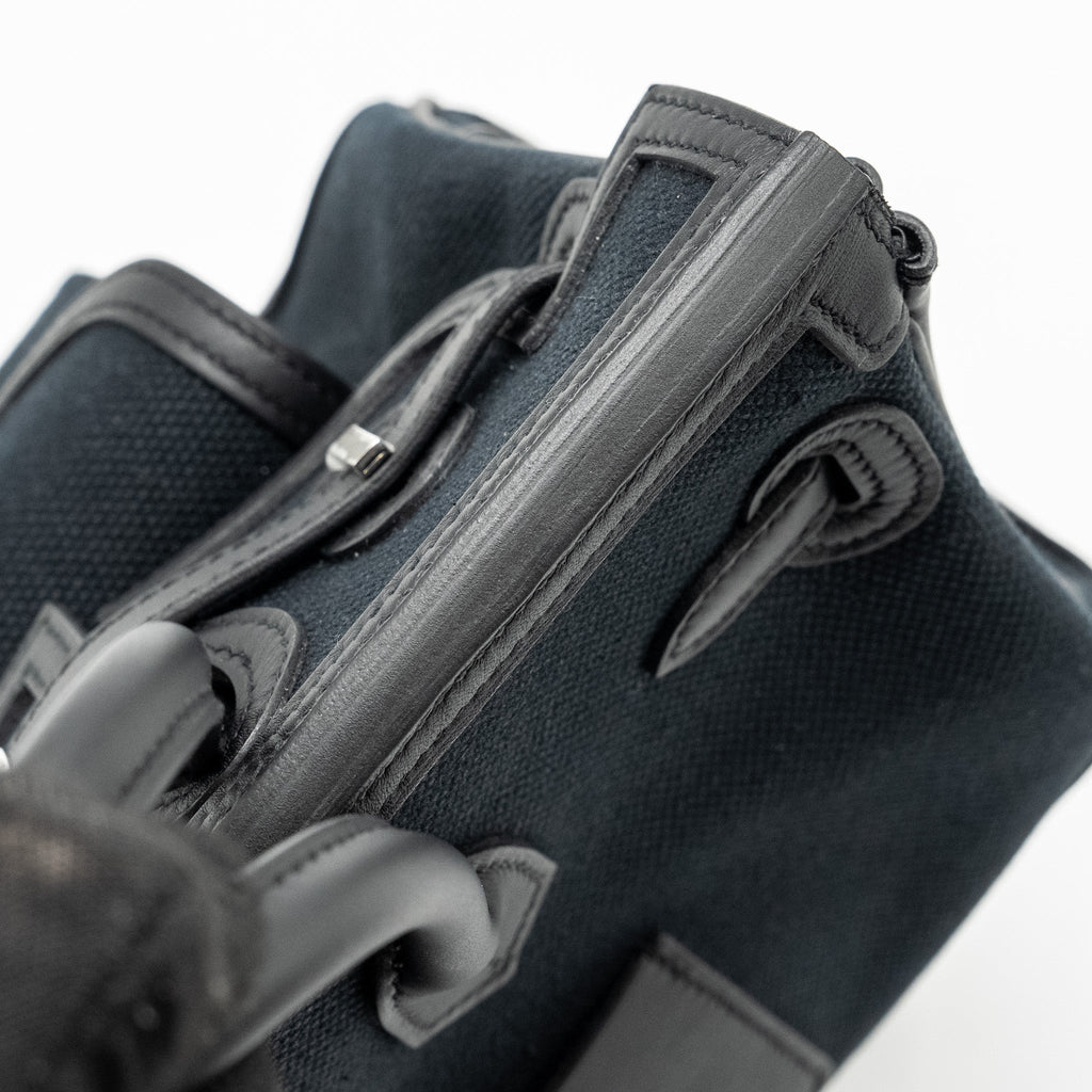 HERMES BIRKIN 25 CARGO TOILE GEOLAND/SWIFT BLACK SHW