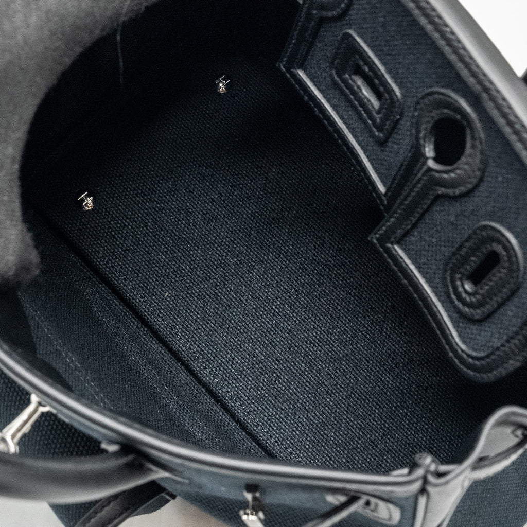 HERMES BIRKIN 25 CARGO TOILE GEOLAND/SWIFT BLACK SHW