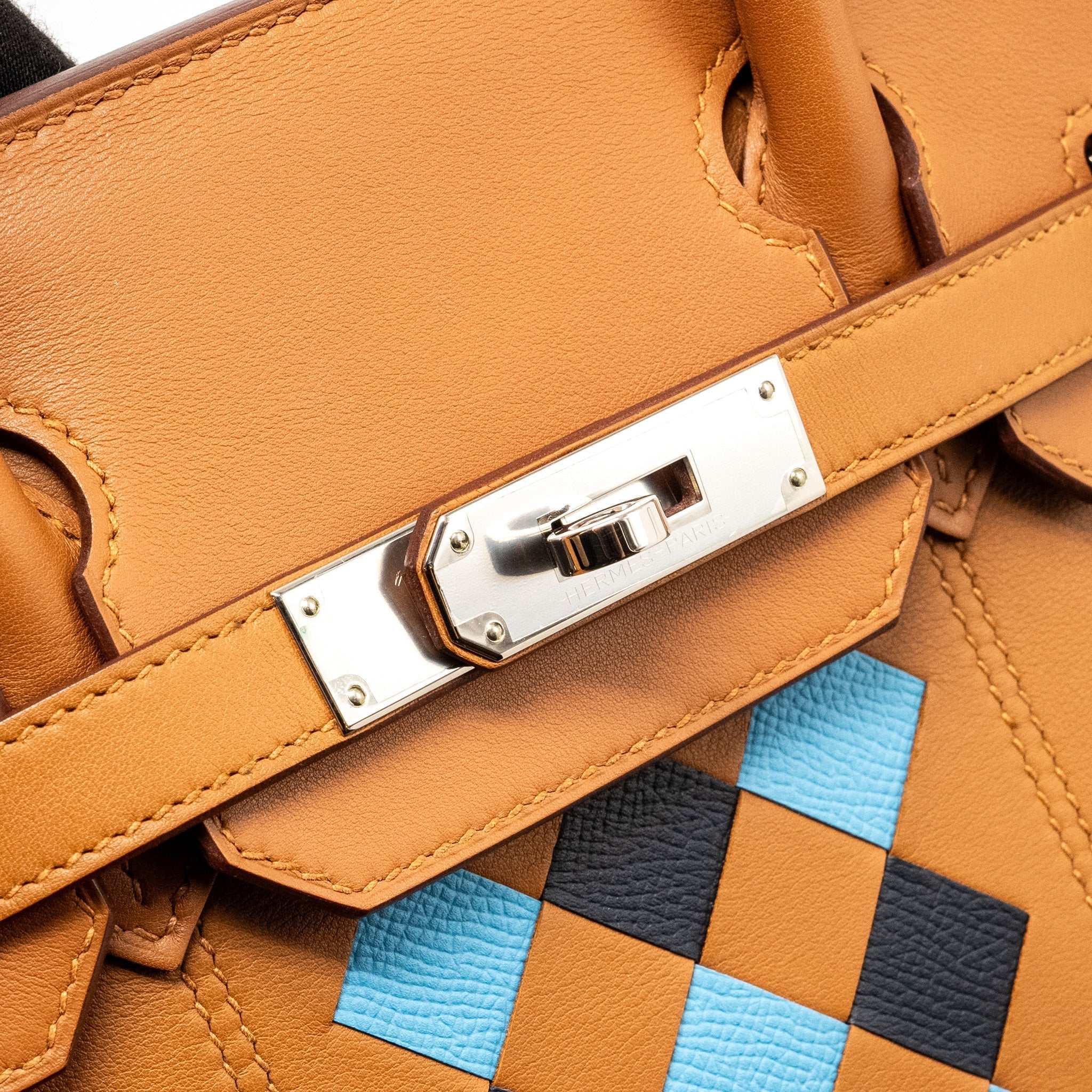HERMES BIRKIN 30 TRESSAGE SWIFT/EPSOM GOLD/BLEU INDIGO/BLEU NORD SHW