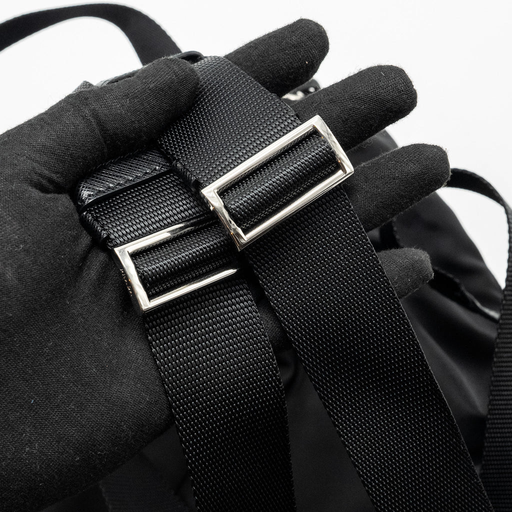 SMALL RE-NYLON BACKPACK BLACK SHW