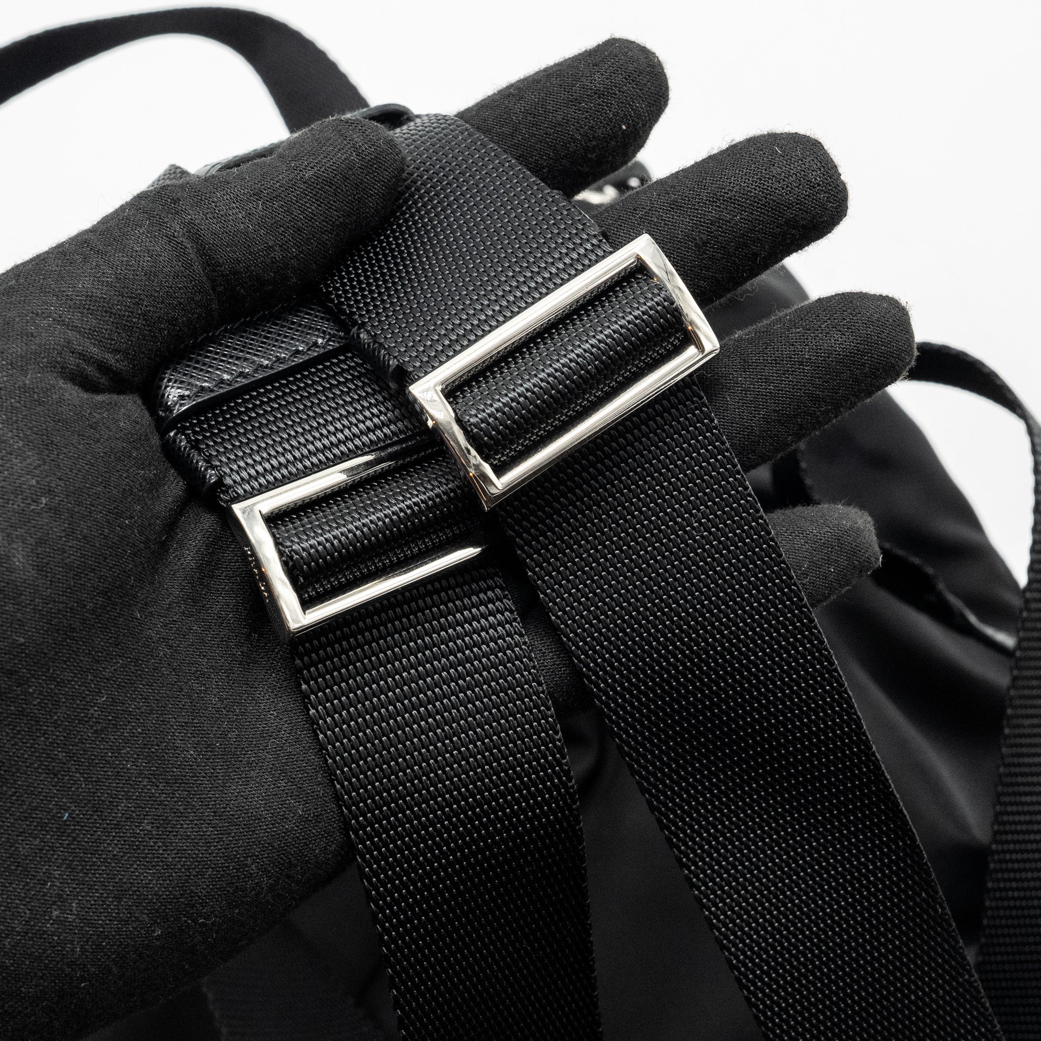 SMALL RE-NYLON BACKPACK BLACK SHW