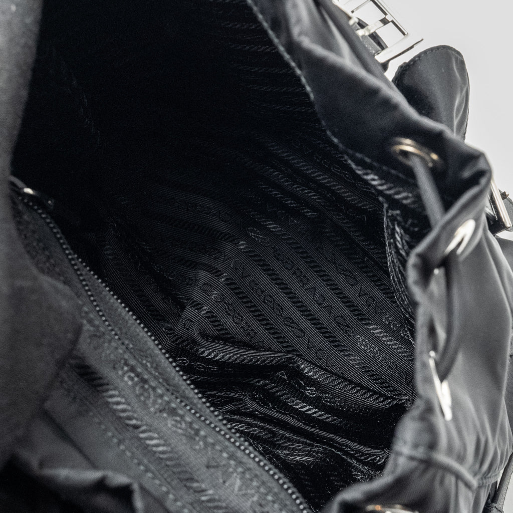 SMALL RE-NYLON BACKPACK BLACK SHW