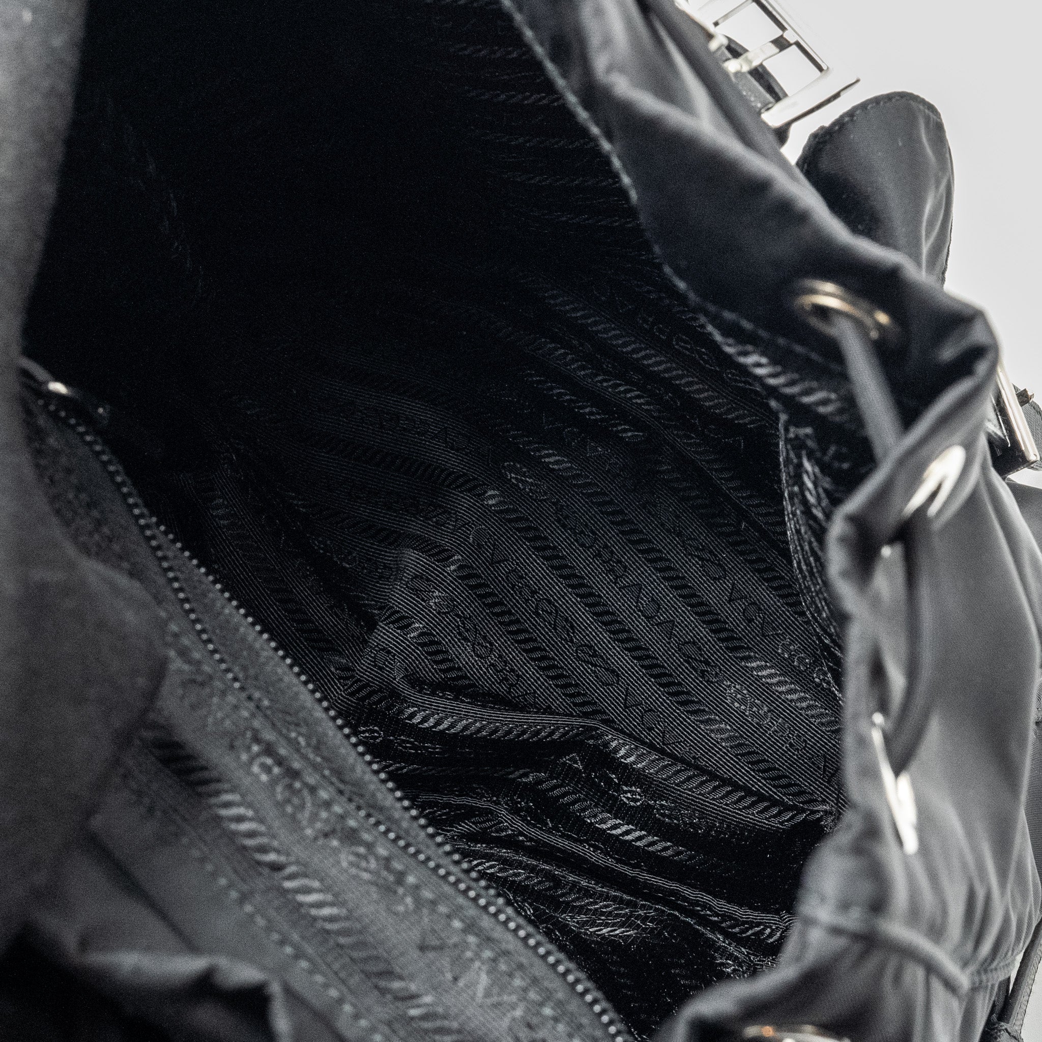 SMALL RE-NYLON BACKPACK BLACK SHW