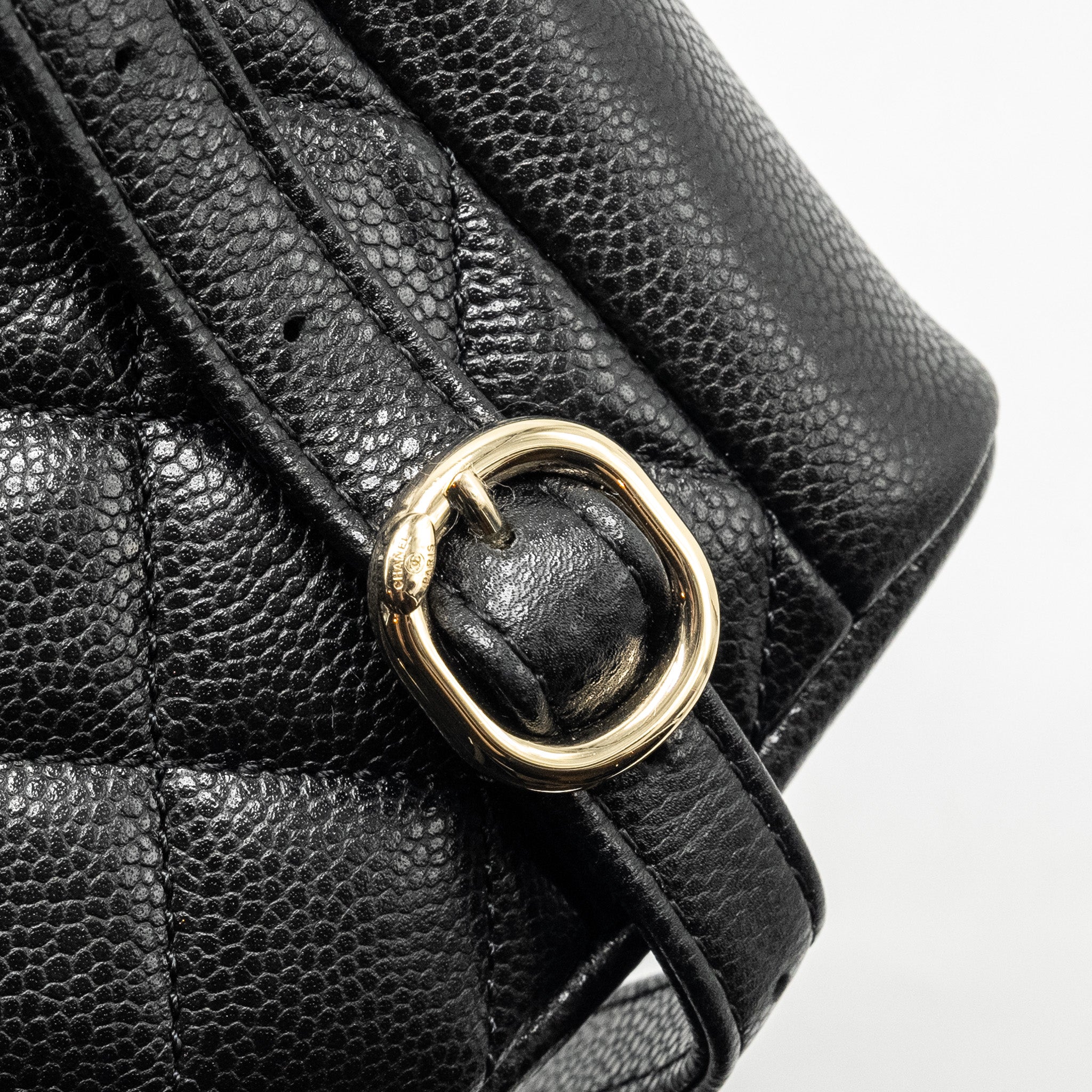 24A MINI DUMA BACKPACK GRAINED CALFSKIN BLACK LGHW (MICROCHIP)