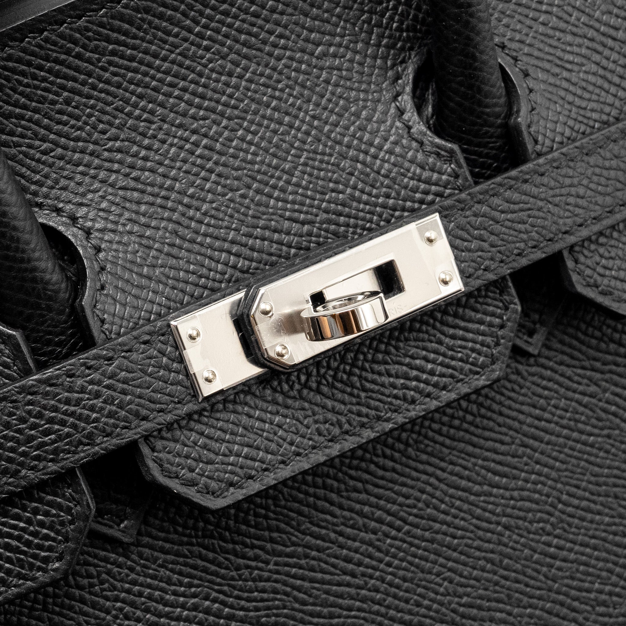 HERMES BIRKIN 25 EPSOM BLACK SHW
