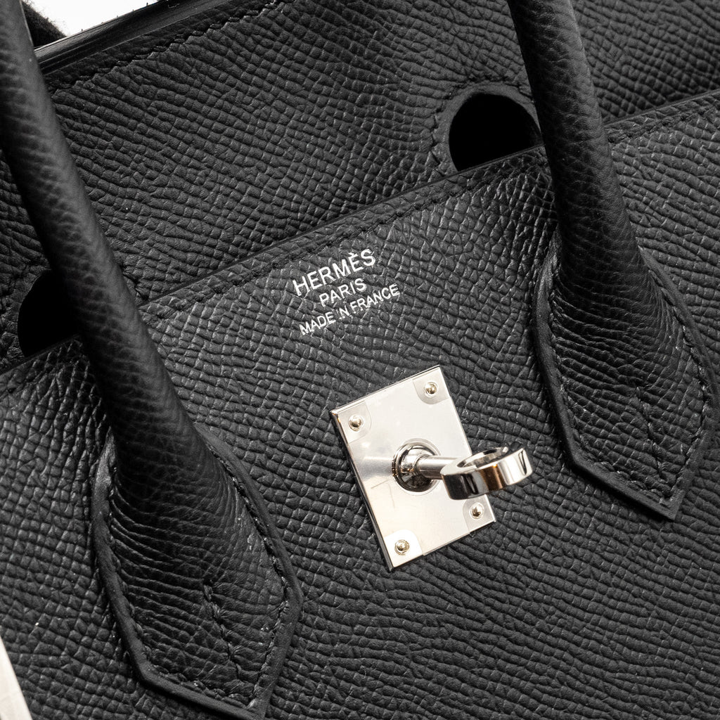 HERMES BIRKIN 25 EPSOM BLACK SHW