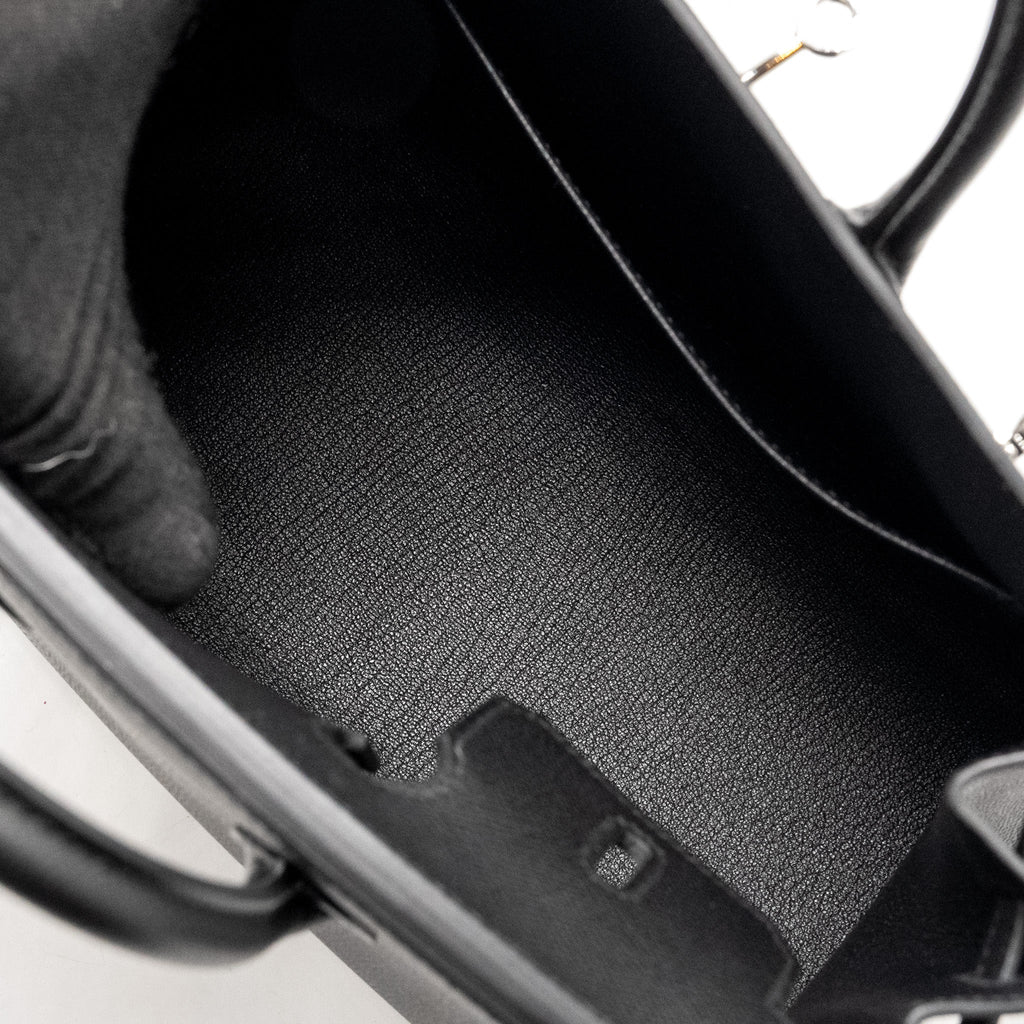 HERMES BIRKIN 25 EPSOM BLACK SHW