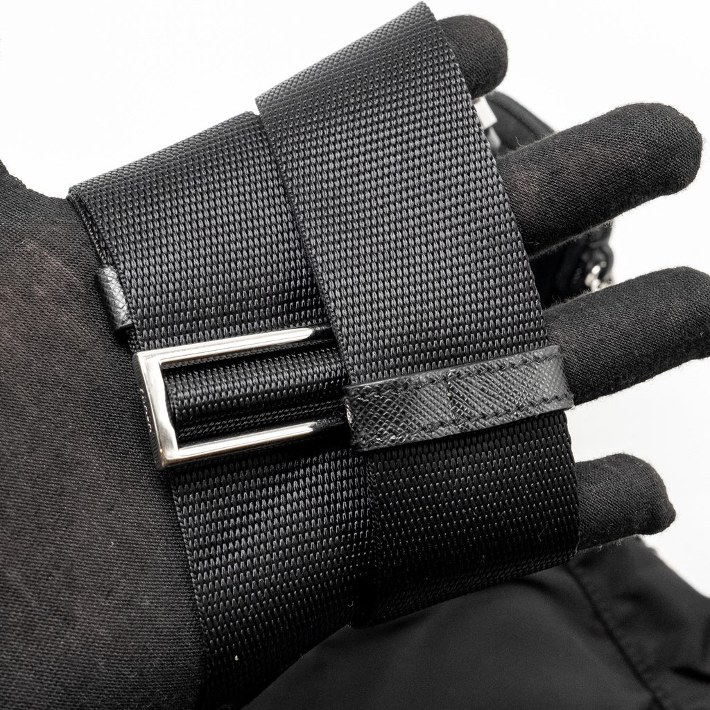 MESSENGER BAG RE-NYLON BLACK SHW