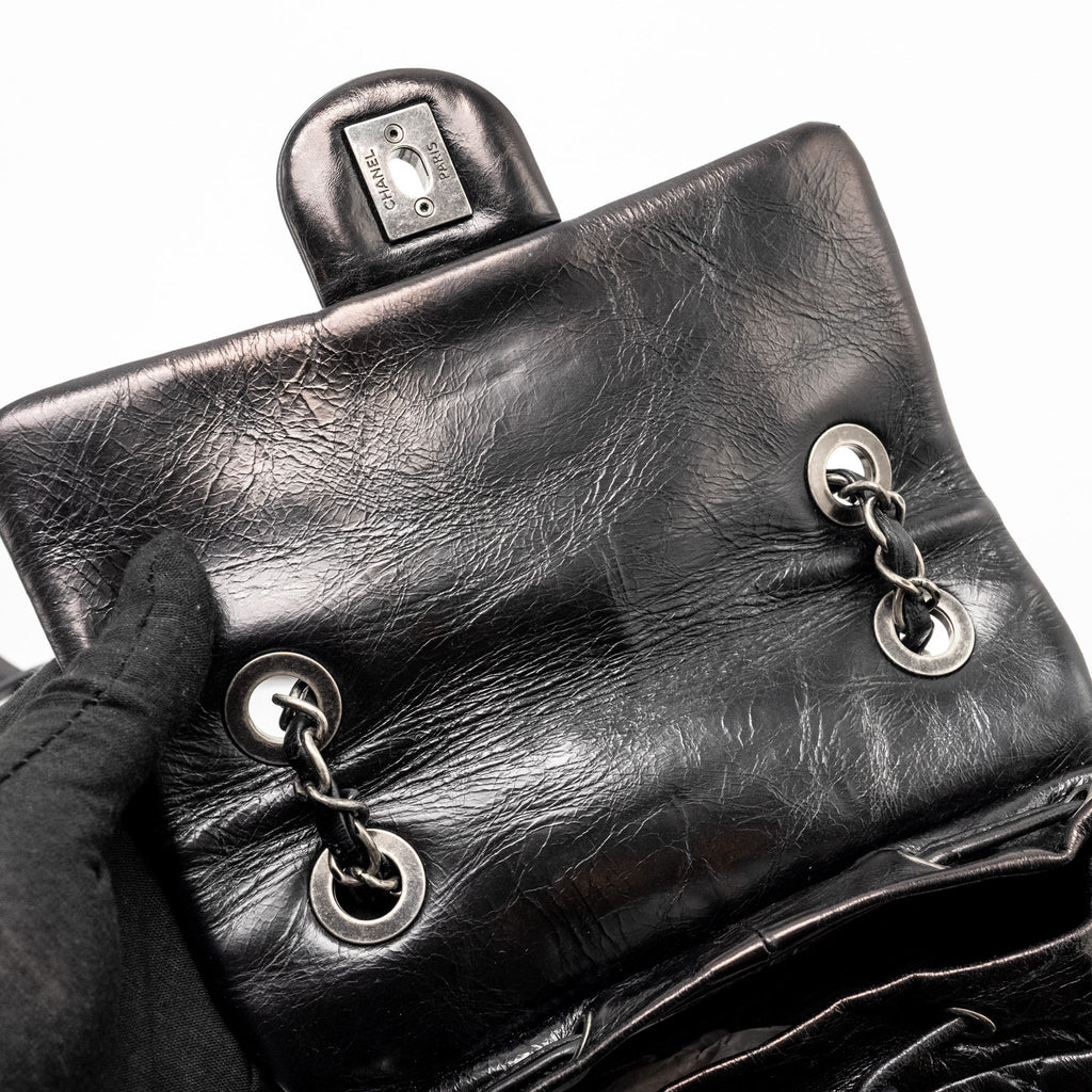 MOUNTAIN BACKPACK QUILTED CALFSKIN BLACK RUTHENIUM HARDWARE