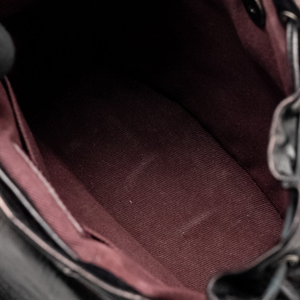 MOUNTAIN BACKPACK QUILTED CALFSKIN BLACK RUTHENIUM HARDWARE