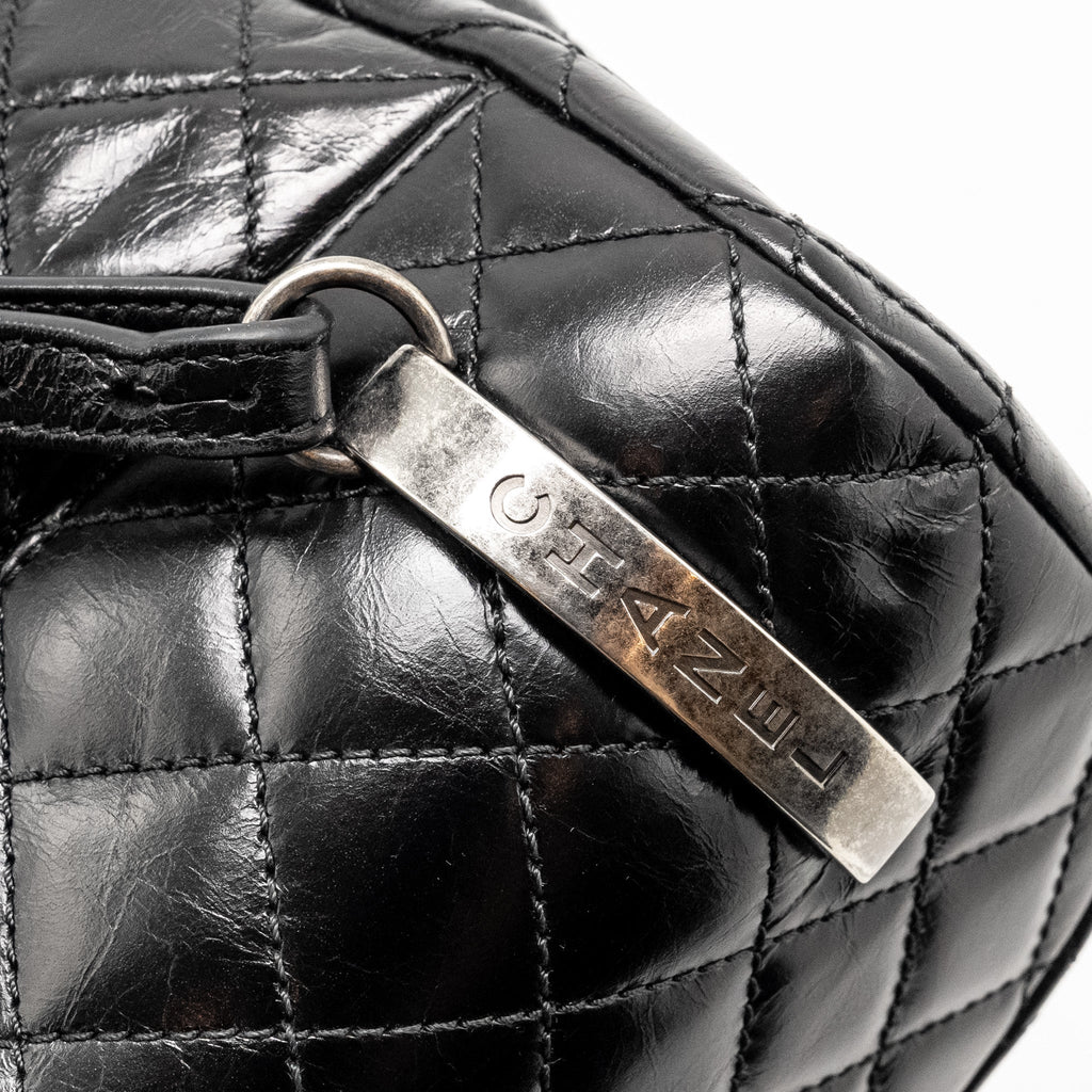 MOUNTAIN BACKPACK QUILTED CALFSKIN BLACK RUTHENIUM HARDWARE