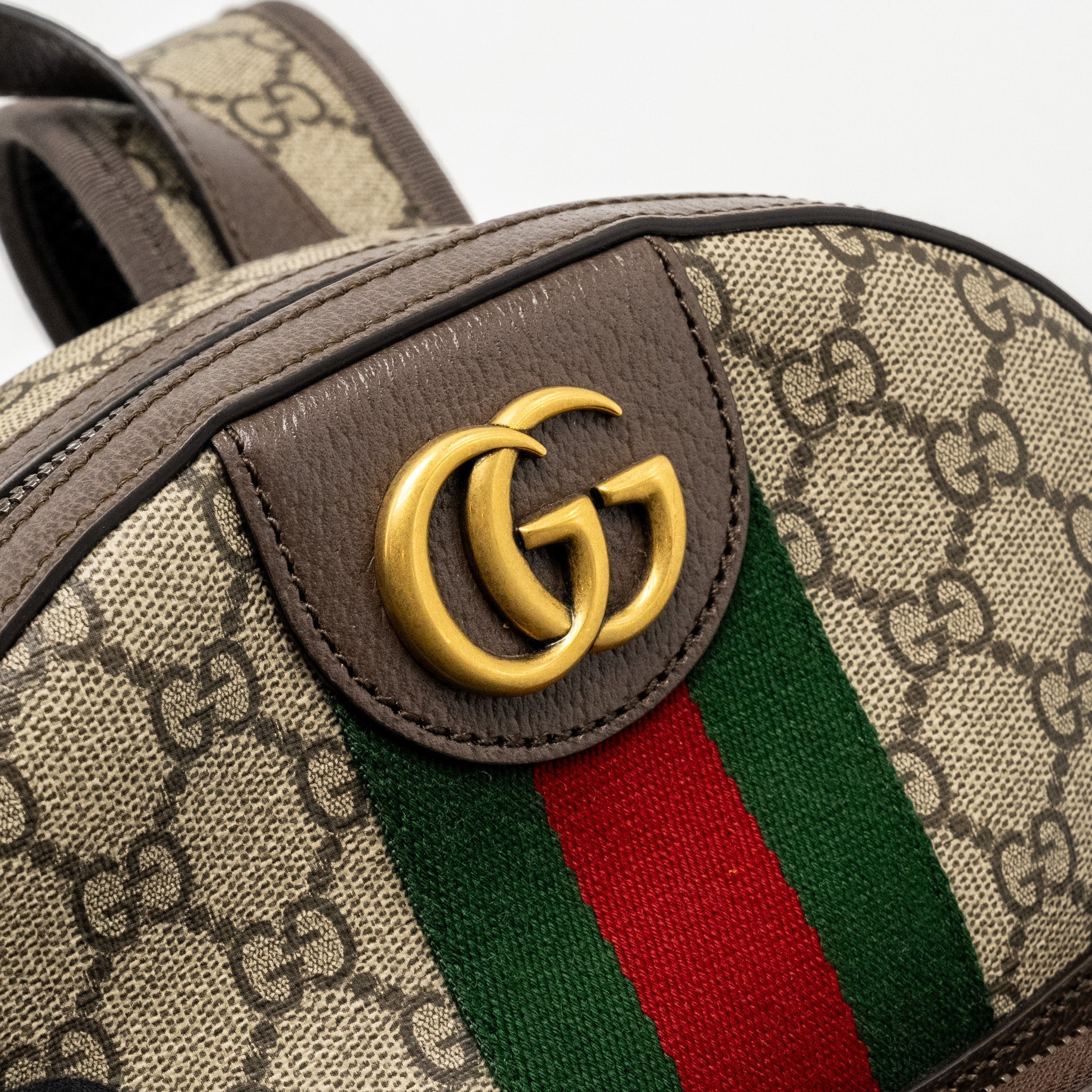 SMALL GG OPHIDIA BACKPACK GG SUPREME CANVAS/ CALFSKIN GHW