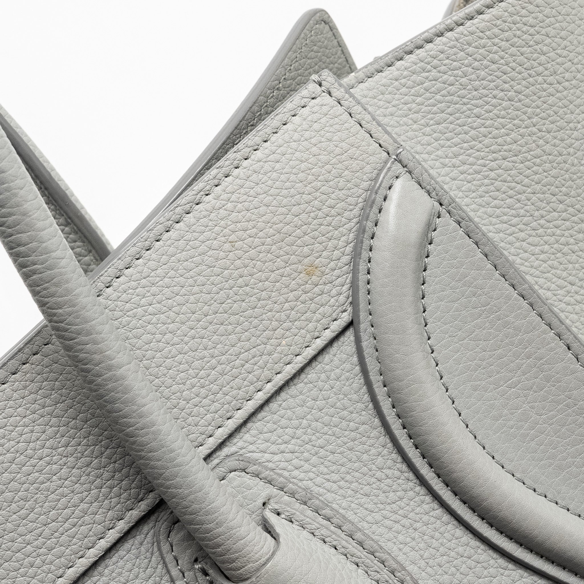 MICRO LUGGAGE BAG CALFSKIN LIGHT GREY SHW