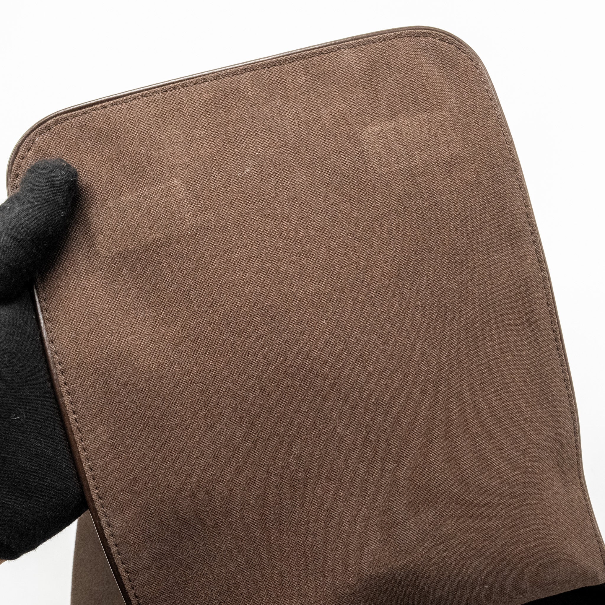 BROOKLYN PM MESSENGER BAG DAMIER EBENE CANVAS BROWN HARDWARE