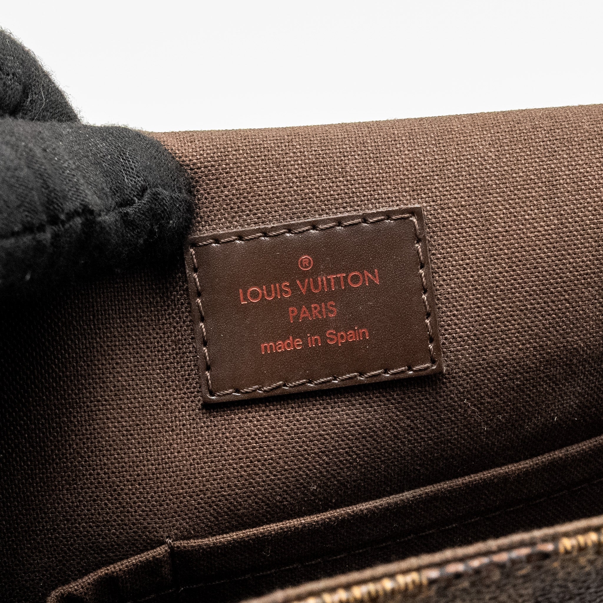 BROOKLYN PM MESSENGER BAG DAMIER EBENE CANVAS BROWN HARDWARE