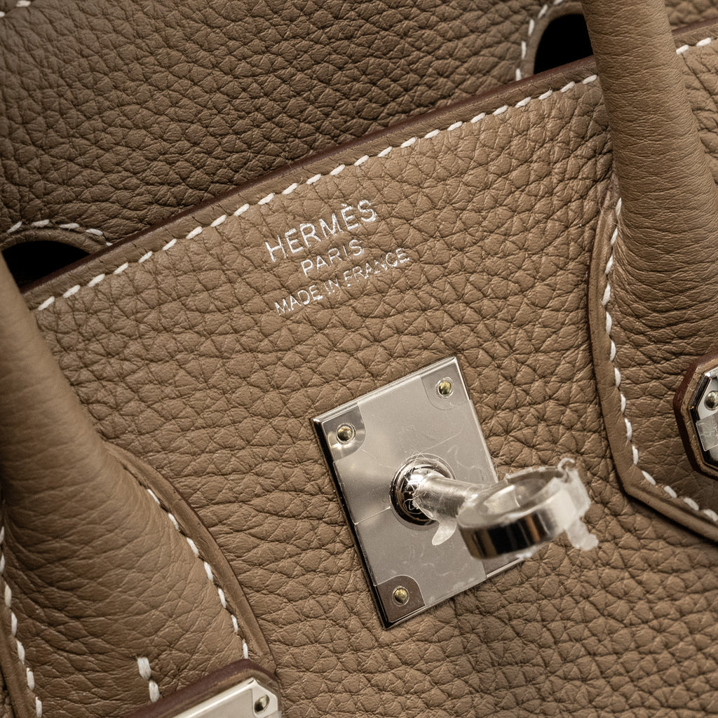 HERMES BIRKIN 25 TOGO ETOUPE SHW