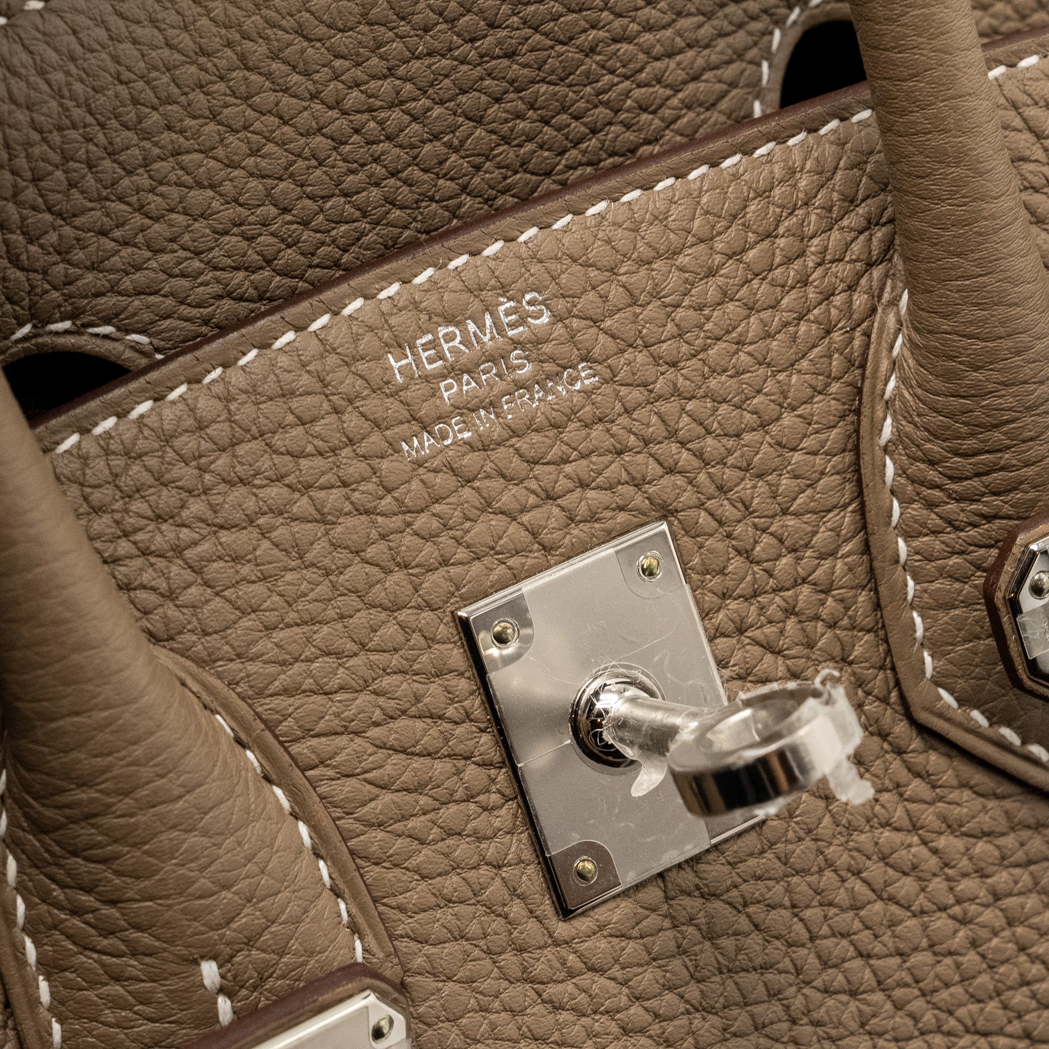 HERMES BIRKIN 25 TOGO ETOUPE SHW