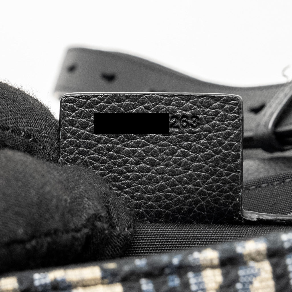 HOMME MINI SADDLE MESSENGER BAG WITH FLAP OBLIQUE JACQUARD/GRAINED CALFSKIN MULTICOLOUR HARDWARE