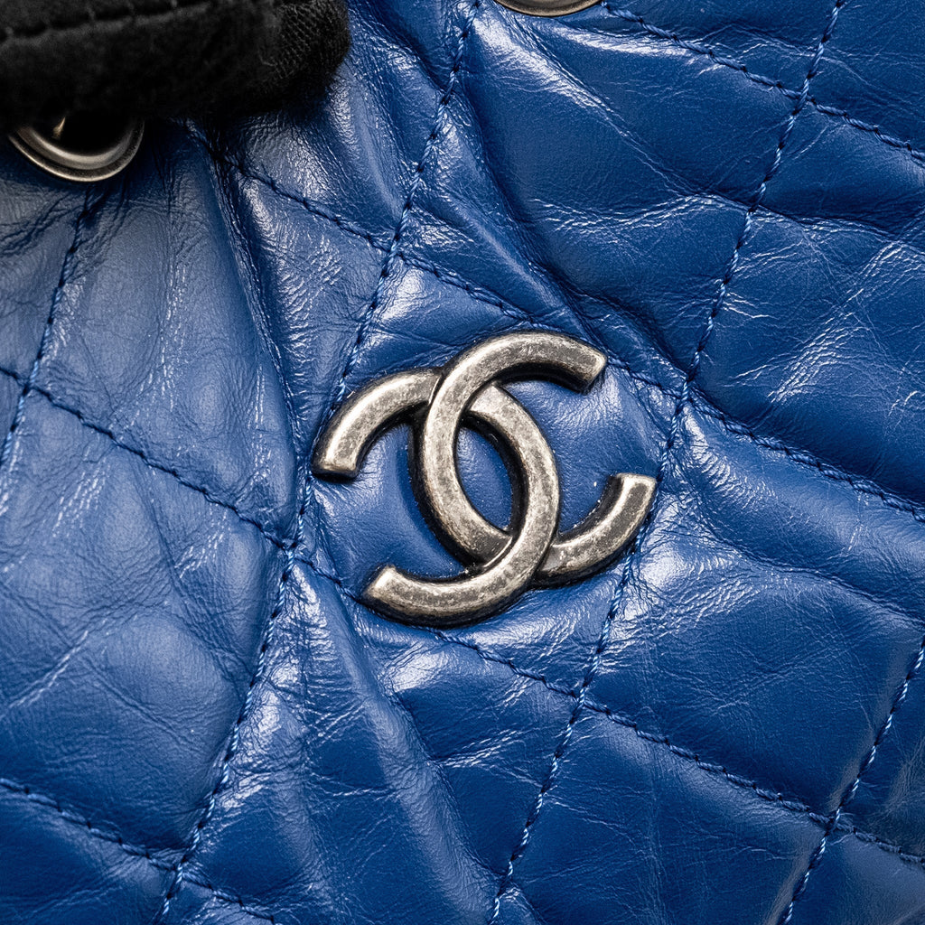 GABRIELLE BACKPACK AGED CALFSKIN BLUE MULTICOLOUR HARDWARE