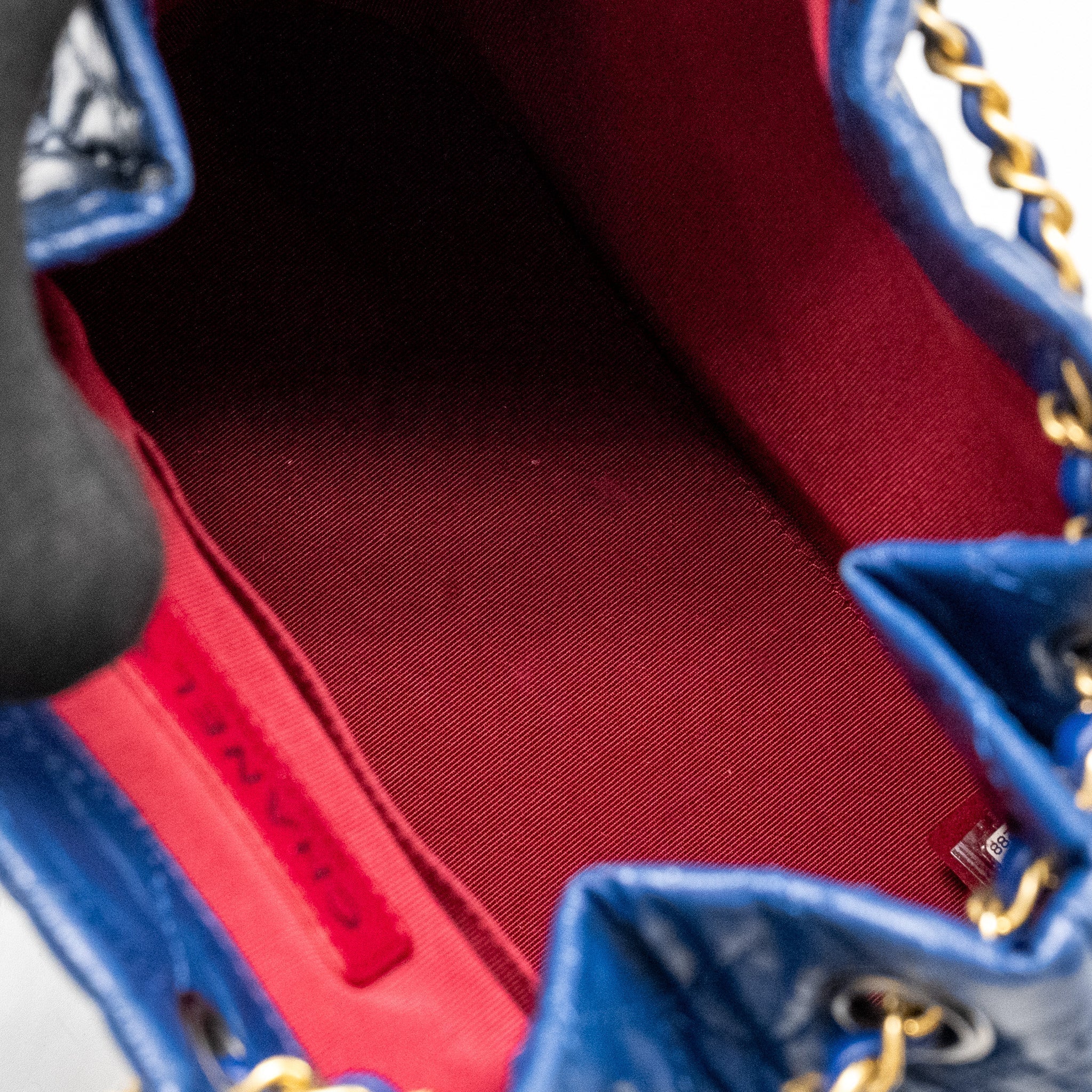 GABRIELLE BACKPACK AGED CALFSKIN BLUE MULTICOLOUR HARDWARE