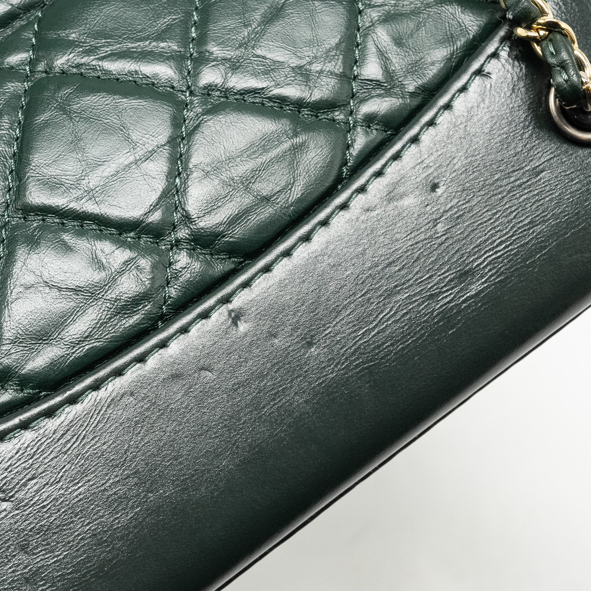 SMALL GABRIELLE BACKPACK AGED CALFSKIN DARK GREEN MULTICOLOR HARDWARE