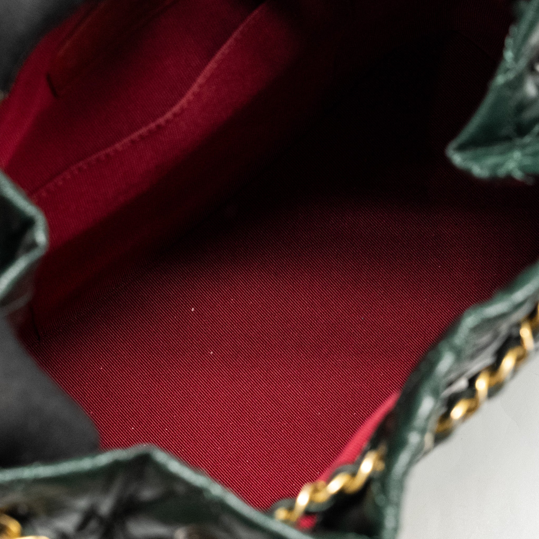SMALL GABRIELLE BACKPACK AGED CALFSKIN DARK GREEN MULTICOLOR HARDWARE