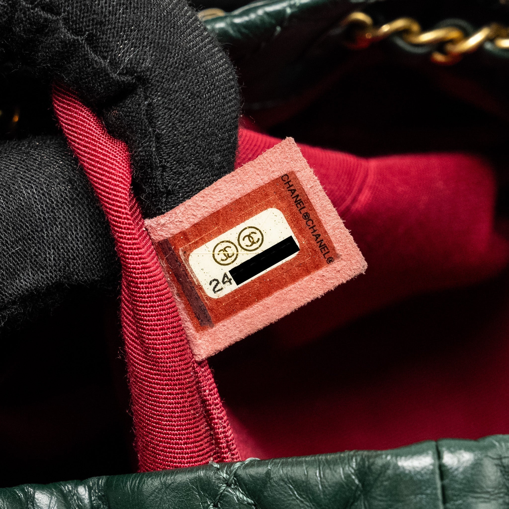 SMALL GABRIELLE BACKPACK AGED CALFSKIN DARK GREEN MULTICOLOR HARDWARE