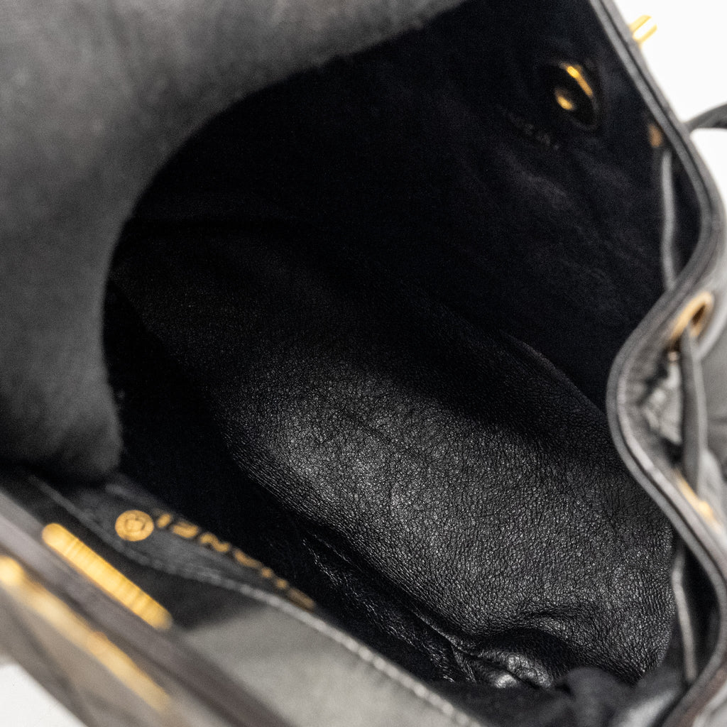 VINTAGE DUMA BACKPACK LAMBSKIN BLACK GHW