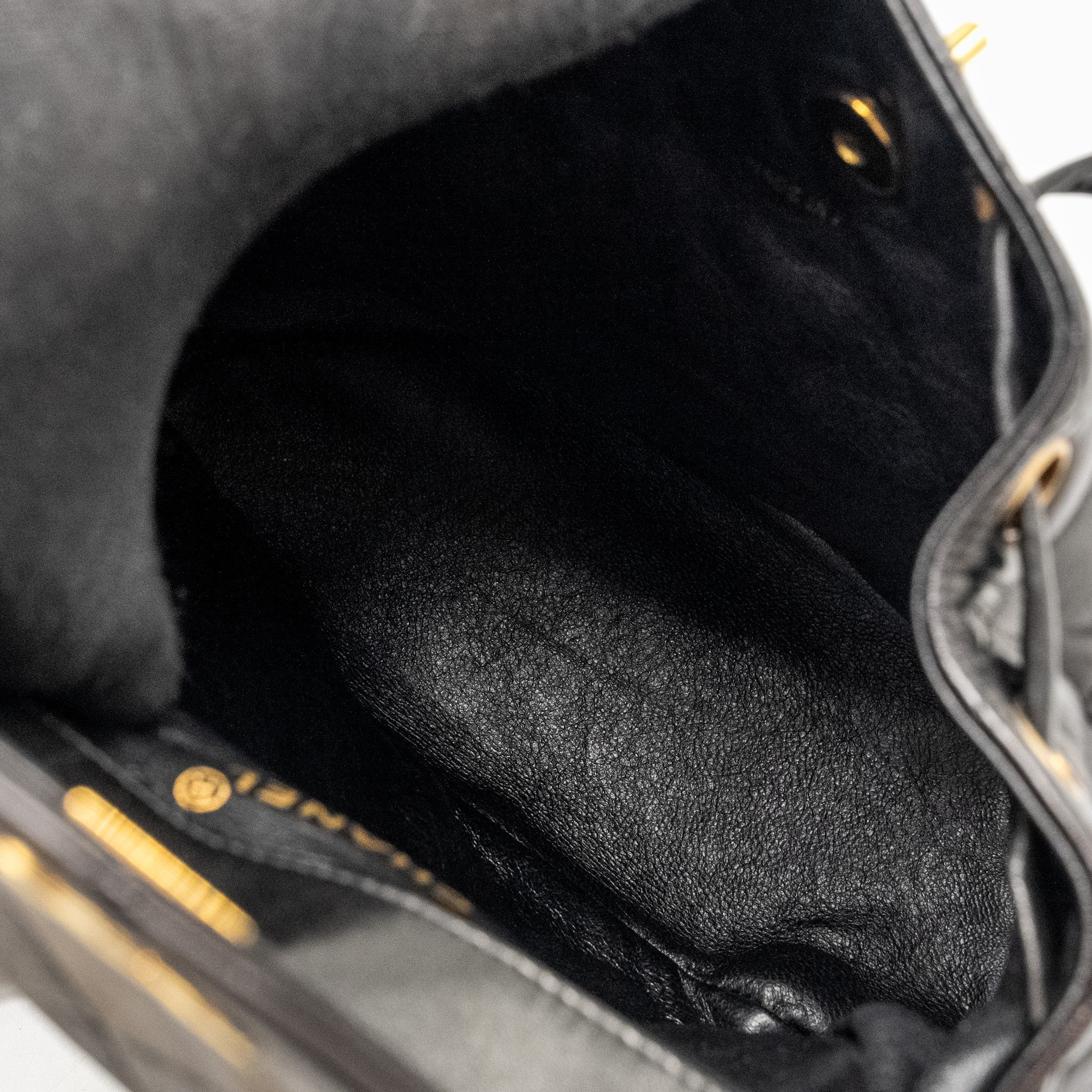VINTAGE DUMA BACKPACK LAMBSKIN BLACK GHW