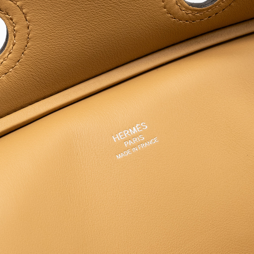 HERMES BIRKIN 25 CARGO TOILE GOELAND / SWIFT JAUNE CITRON / CHAI SHW
