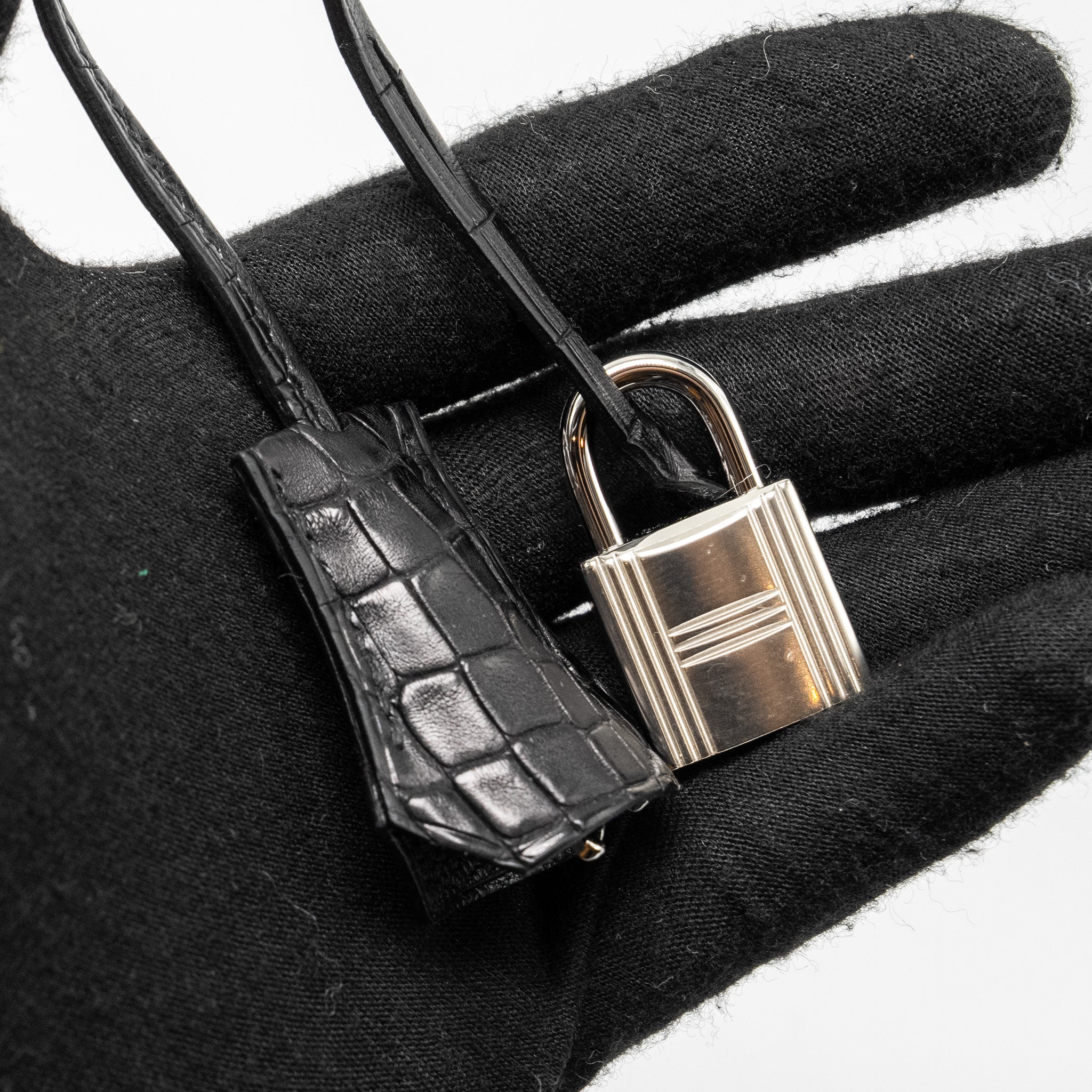 HERMES BIRKIN 25 TOUCH TOGO/ALLIGATOR MISSISSIPPIENSIS MAT BLACK SHW