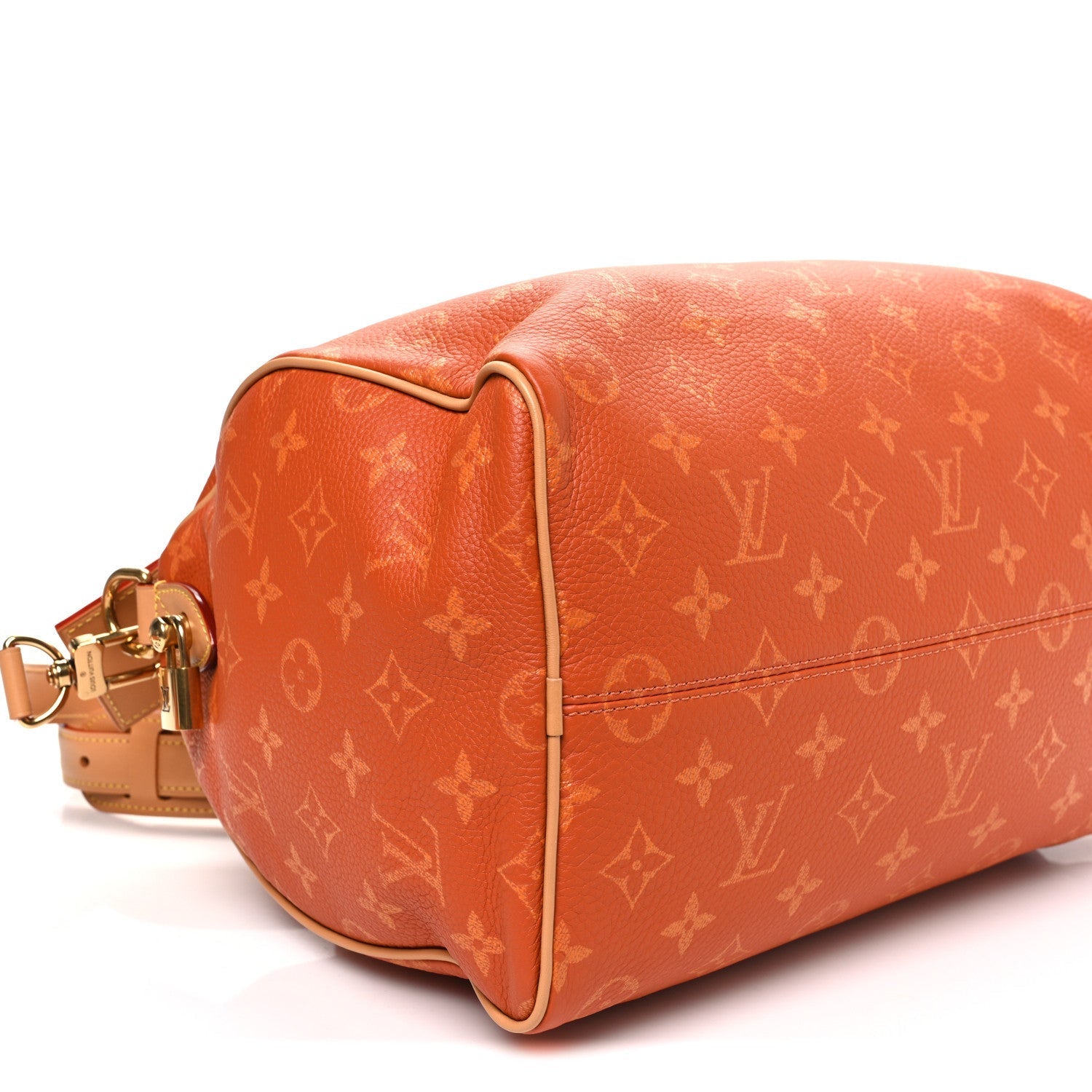 CALFSKIN MONOGRAM SPEEDY P9 BANDOULIERE 30 OCRE