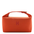 CANVAS LARGE BRIDE-A-BRAC POUCH ORANGE FEU BURGUNDY