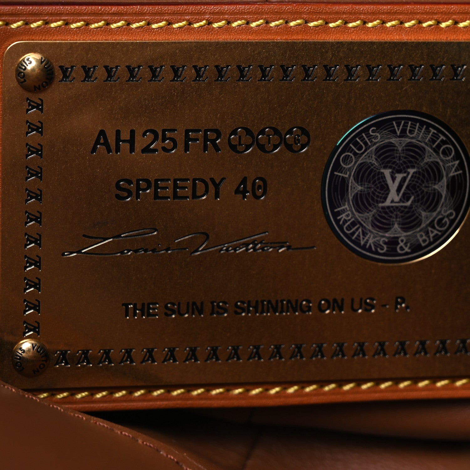 CALFSKIN MONOGRAM SPEEDY P9 BANDOULIERE 40 GREEN SANCHA