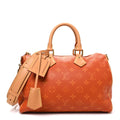 CALFSKIN MONOGRAM SPEEDY P9 BANDOULIERE 30 OCRE